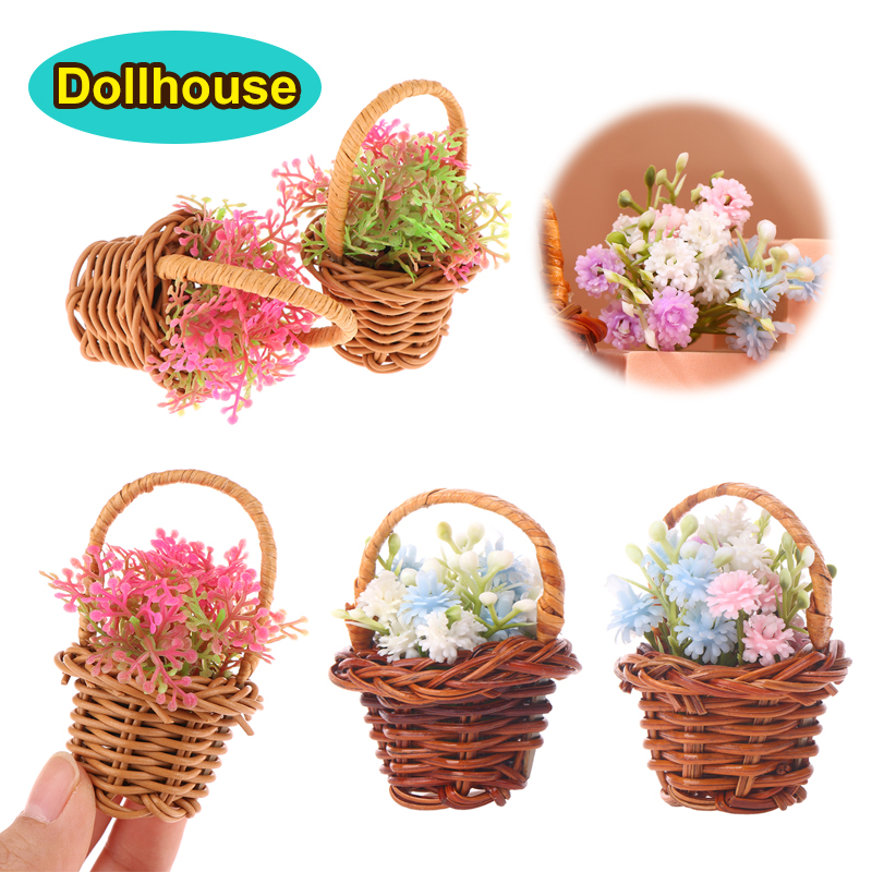 1 セット 1:12 ドールハウスミニチュア織物フラワーバス - Supply Florist のレビューと価格