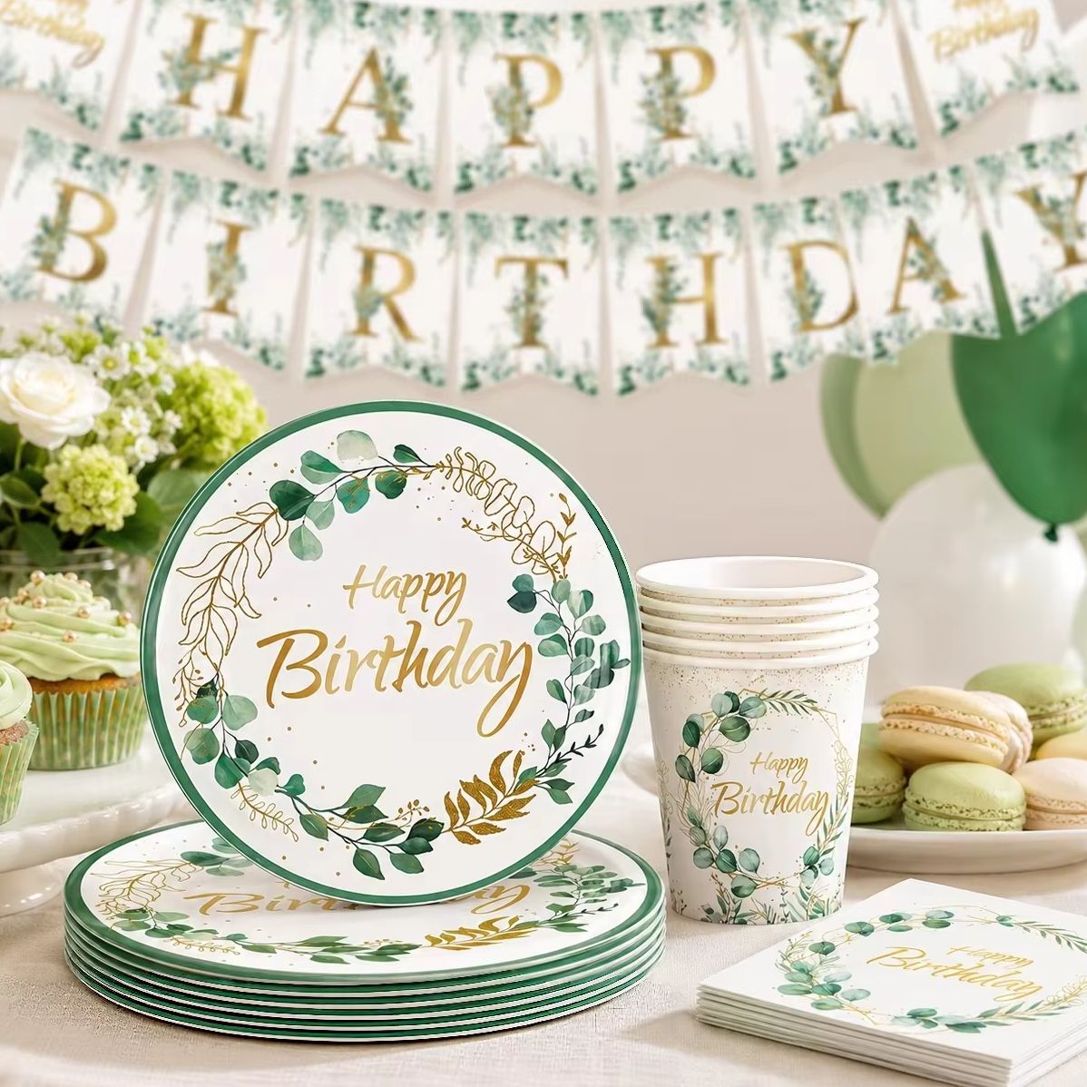 ユーカリの葉のドライフラワー誕生日パーティーデコレーションセ - Eucalyptus Preserved のレビューと価格
